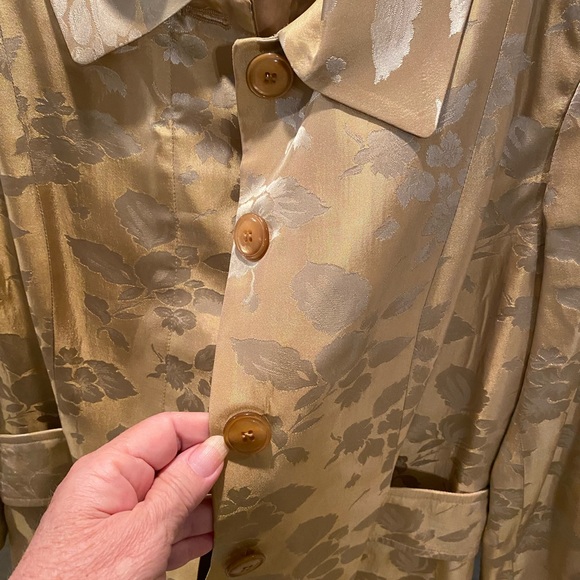 INC International Concepts  Beautiful Gold Trench Coat Style Peacoat - Picture 6 of 8